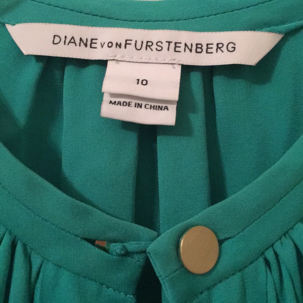 DVF Puff Sleeve Blouse - Picture 2 of 4